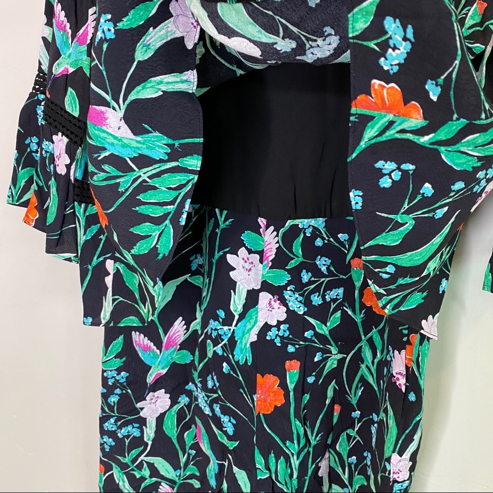 KATE SPADE Floral Jardin Crepe Romper Scenic Route - Picture 13 of 16